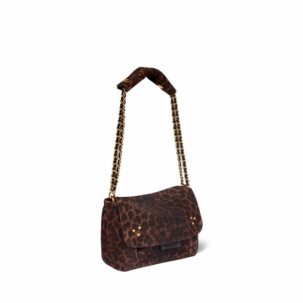 NEW JEROME DREYFUSS women's lulu small crossbody bag in leopard natural